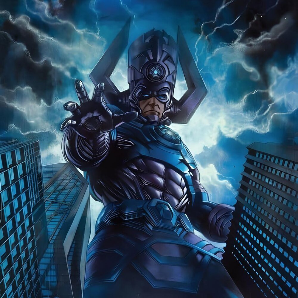 Galactus vinyl coated canvas Fabric Poster